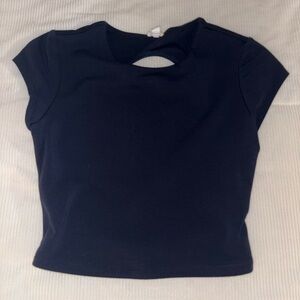 Garage navy backless top